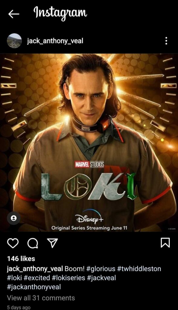 Jovem Loki pode aparecer na série Loki da Disney+ - Instabram Screenshot 01