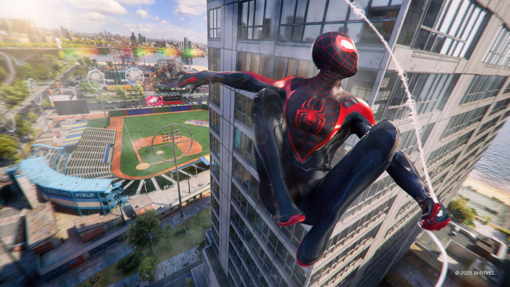 Miles Morales navegando por Nova York